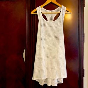 Athleta white mesh racerback tank in 2X